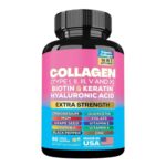 Cosmic Collagen 14 em 1 – Colágeno com Biotina, Queratina e Ácido Hialurônico Extra Forte (90 cápsulas)